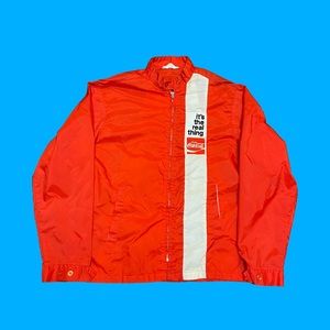 Vintage Coca Cola Jacket Windbreaker It's The Real Thing Red Mens Size Medium